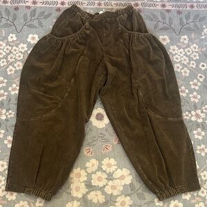 DAVI & DANI Brown Corduroy Wide Leg Pants